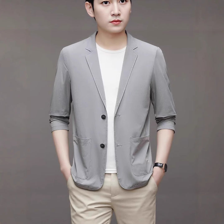 Men's Stylish Blazer with High Collar Mune Fashion