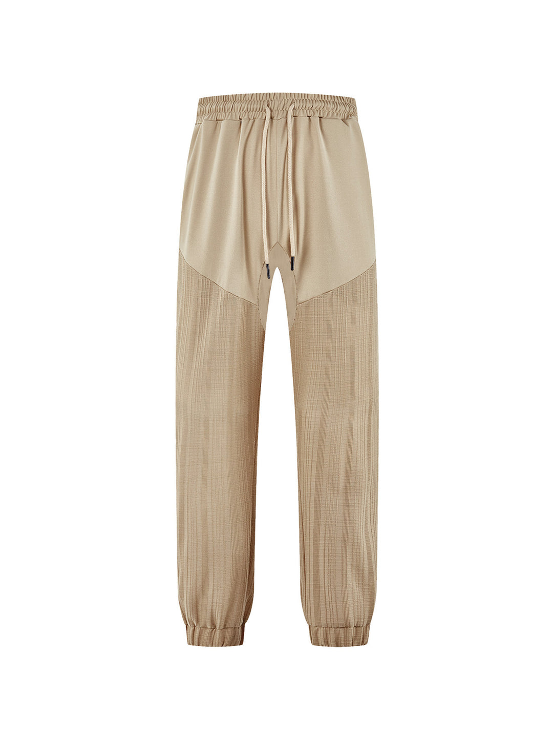 Men's slim-fit jogging pants with elastic drawstring waistband and textured knee panel Mune Fashion