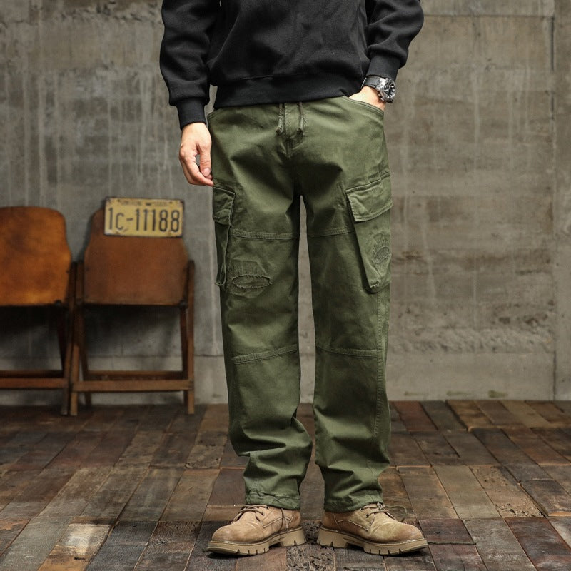 Men's Cargo Jogger Pants with Utility Pockets and Elastic Cuffs Mune Fashion
