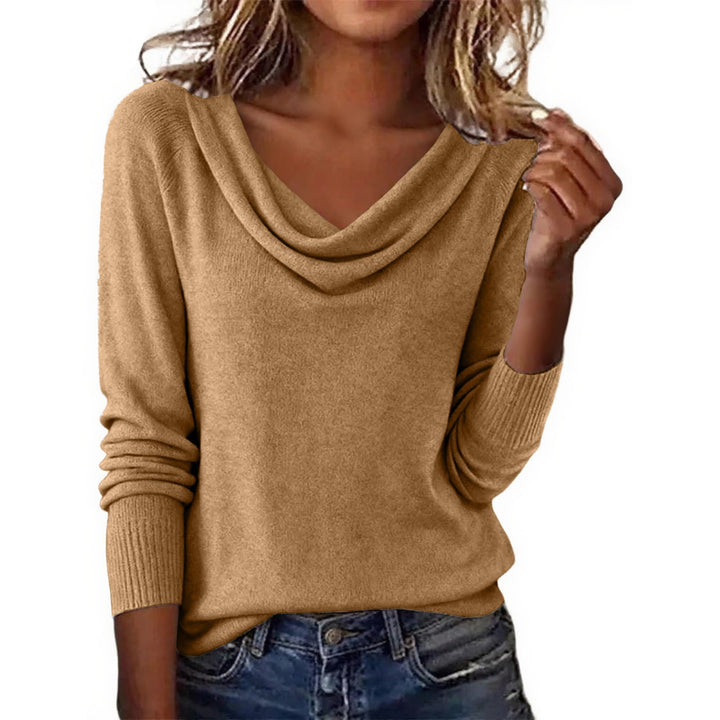 Women Elegant Cowlneck Pullover Mune Fashion