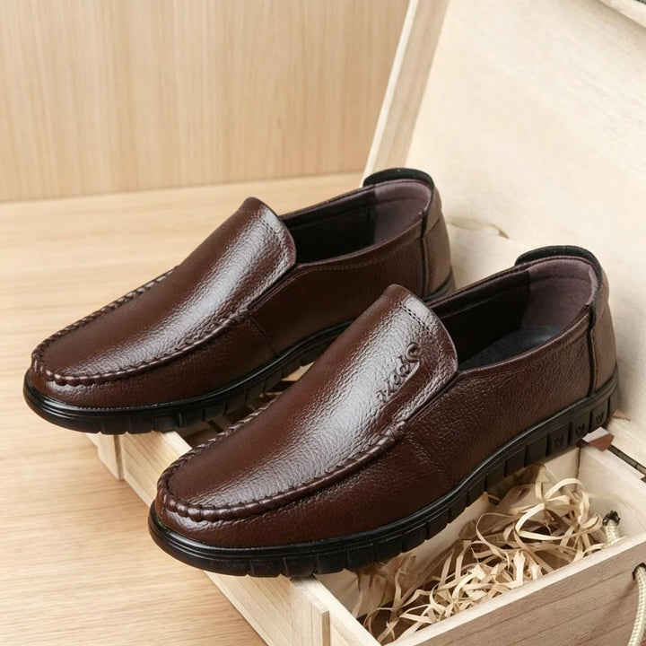 Men's Comfortable Leather Slippers Mune Fashion