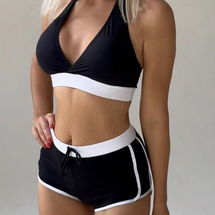 Ladies' sport bikini set with adjustable top and high waist Mune Fashion