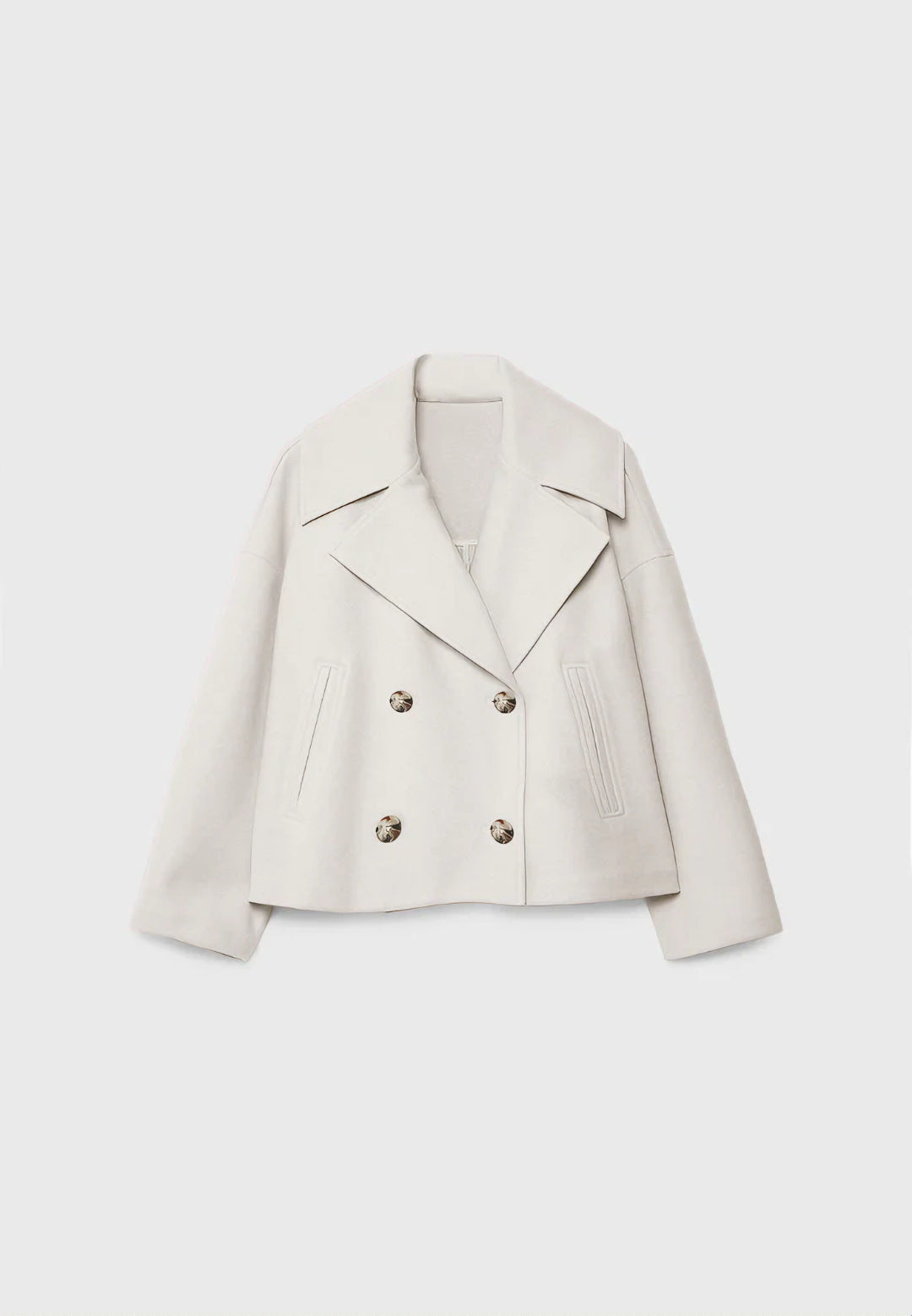 Women's Fashion Short Jacket with Double Button Placket