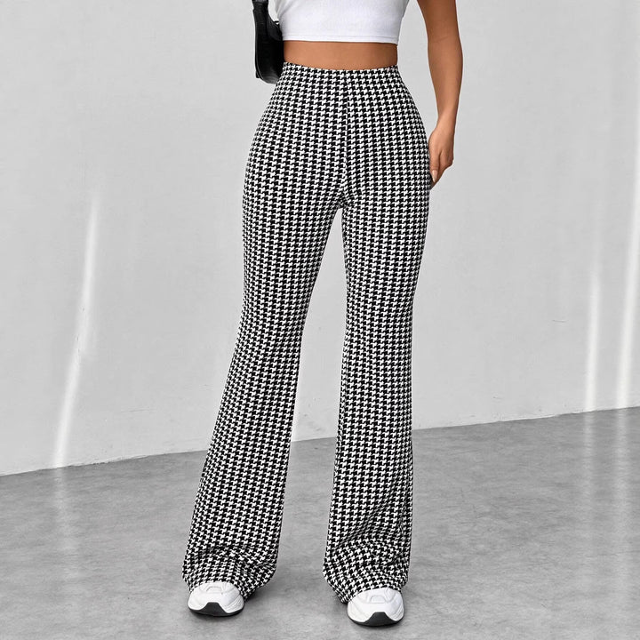 Ladies' Stretch Flared Pants with High Waist and Wide Leg Mune Fashion