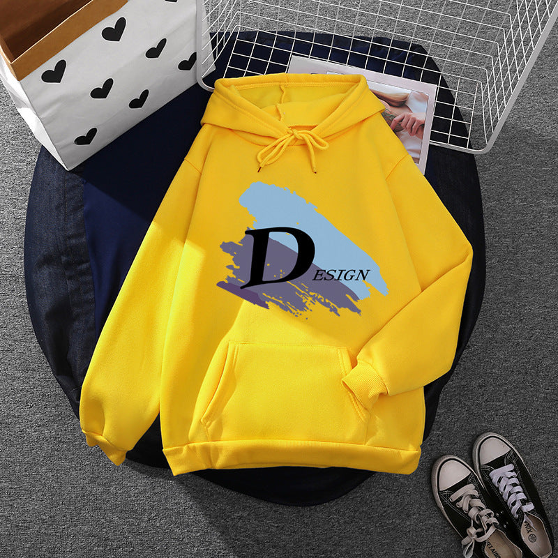Unisex cool hooded sweatshirt with large brush logo, kangaroo pocket and adjustable hood Mune Fashion