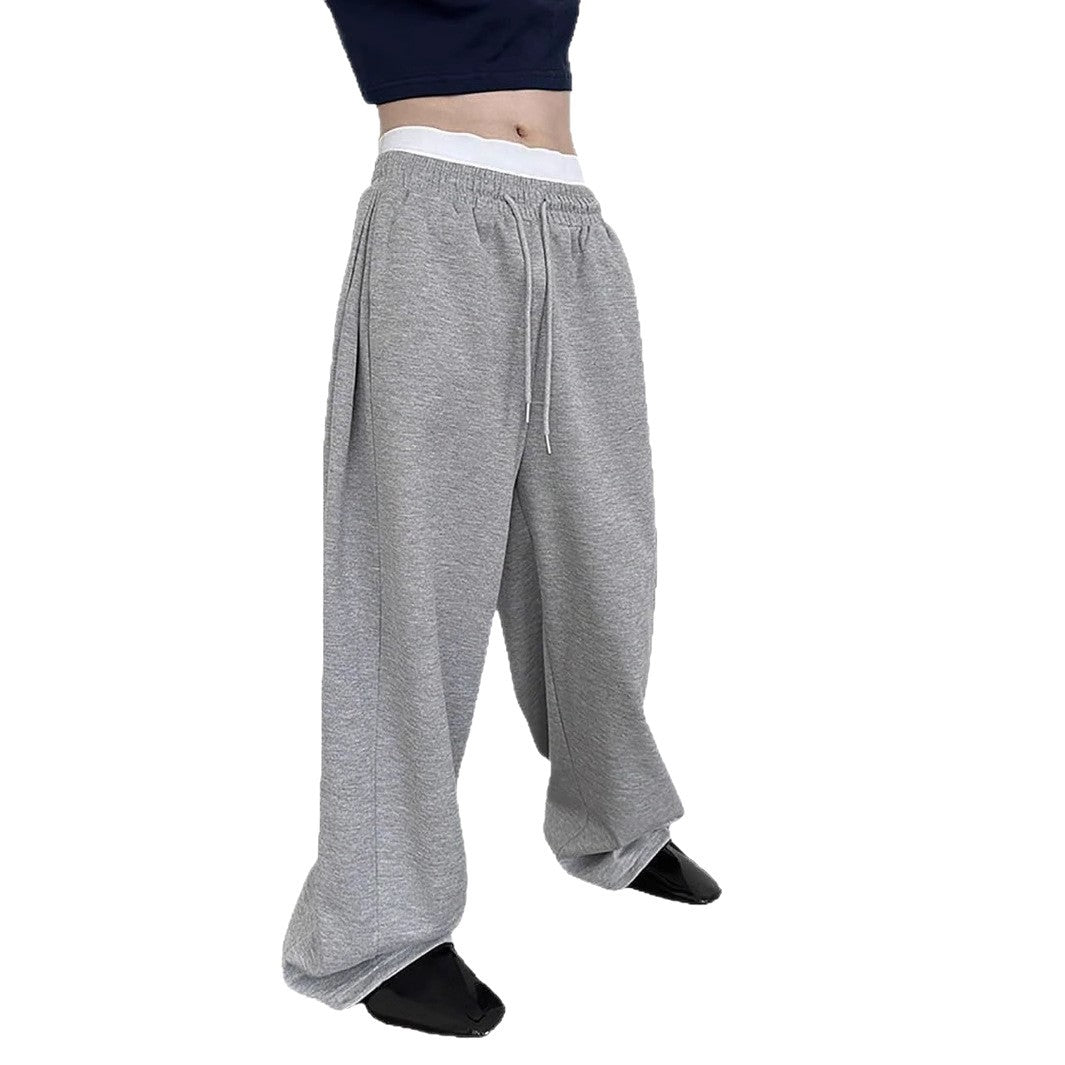 Unisex casual oversized jogging pants with elastic waistband and drawstring Mune Fashion