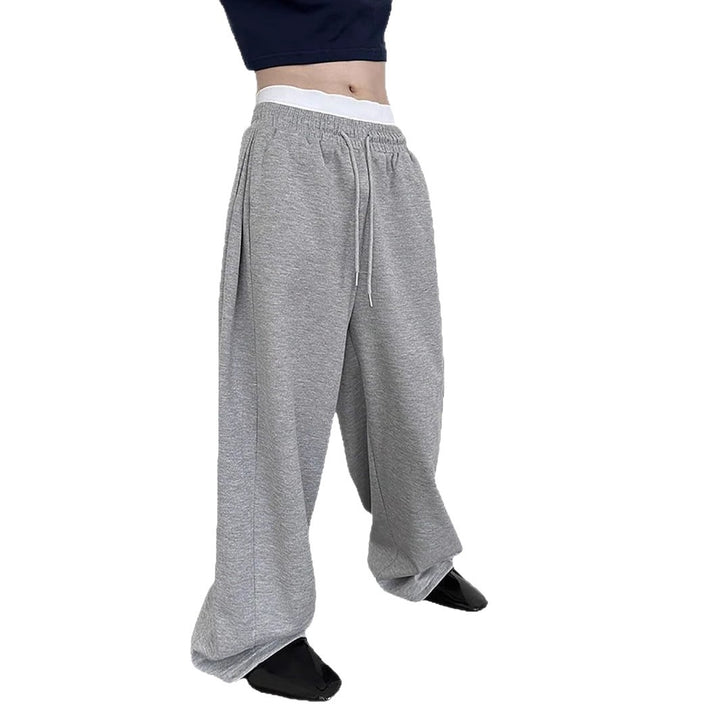 Unisex casual oversized jogging pants with elastic waistband and drawstring Mune Fashion