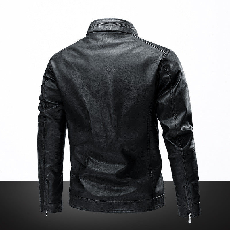 Men's Trendy Biker Jacket made of Faux Leather Mune Fashion