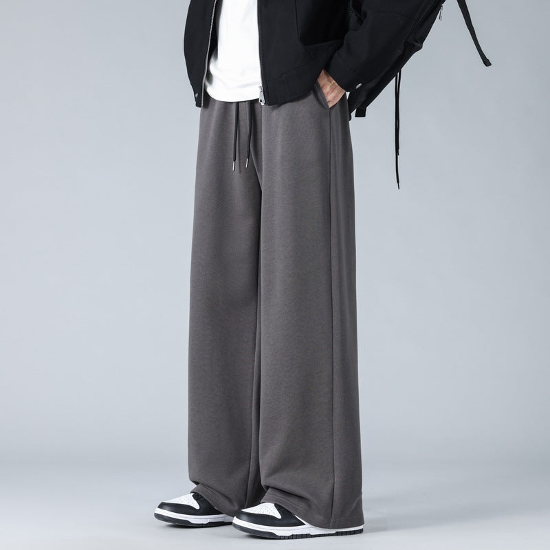 Men's Wide Oversized Baggy Lounge Pants with Drawstring Waistband and Flowing Jersey Quality Mune Fashion