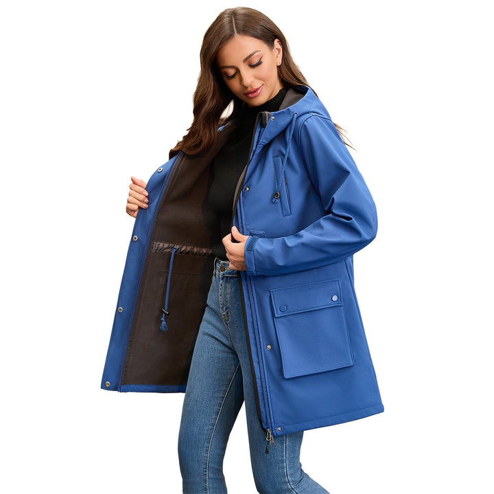 Ladies Functional Outdoor Jacket with Adjustable Waist Drawstring and Inner Lining Mune