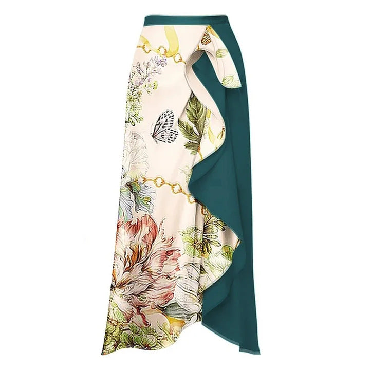 Women's bikini set with voluminous sleeves and elegant wrap skirt Mune Fashion