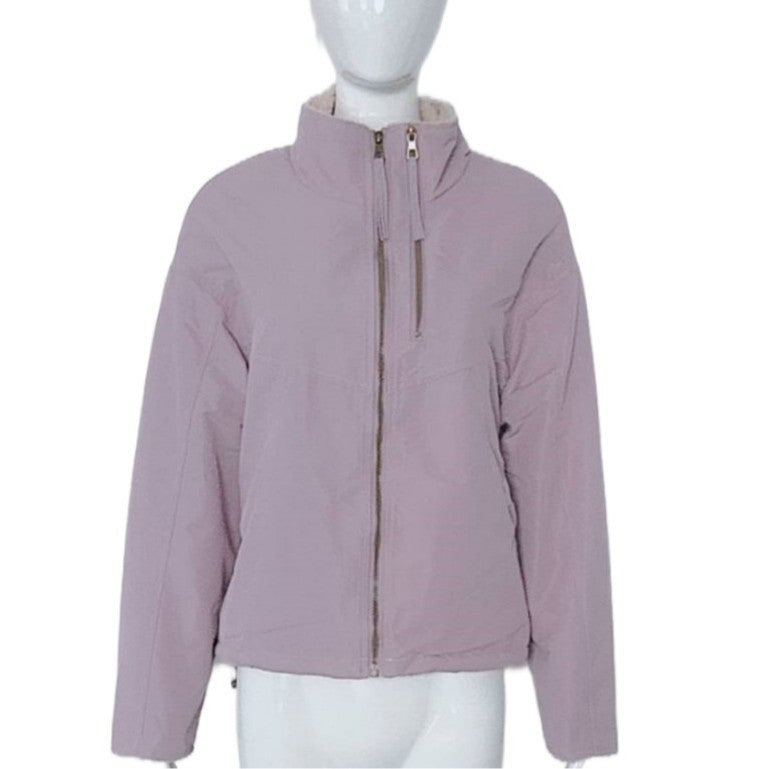 Women's lightweight padded transitional jacket with stand-up collar and teddy lining Mune Fashion