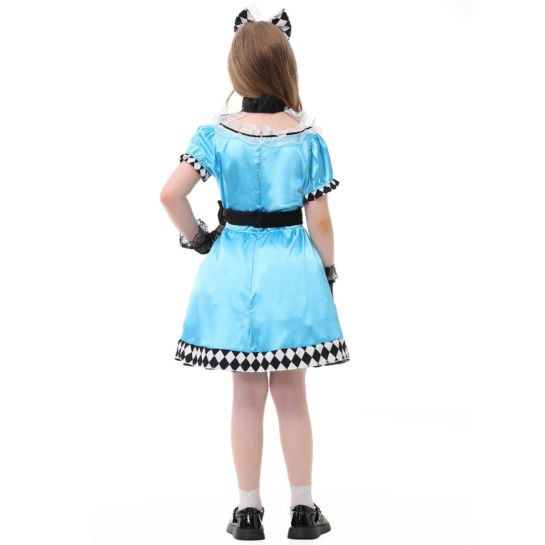 Girls costume in Victorian style with elaborate lace accents Mune Fashion