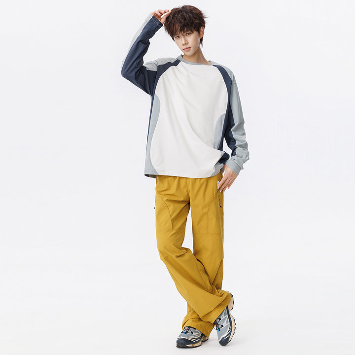 Men's Oversized Performance Long Sleeve Shirt with Raglan Sleeves and Mesh Inserts Mune Fashion