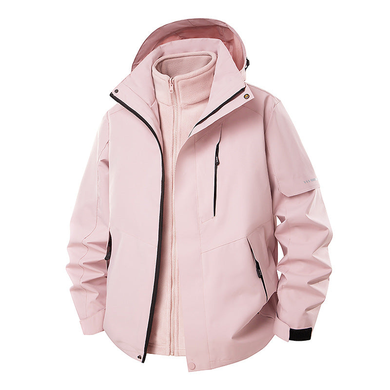Women's double-layer softshell parka with removable fleece inner jacket Mune Fashion