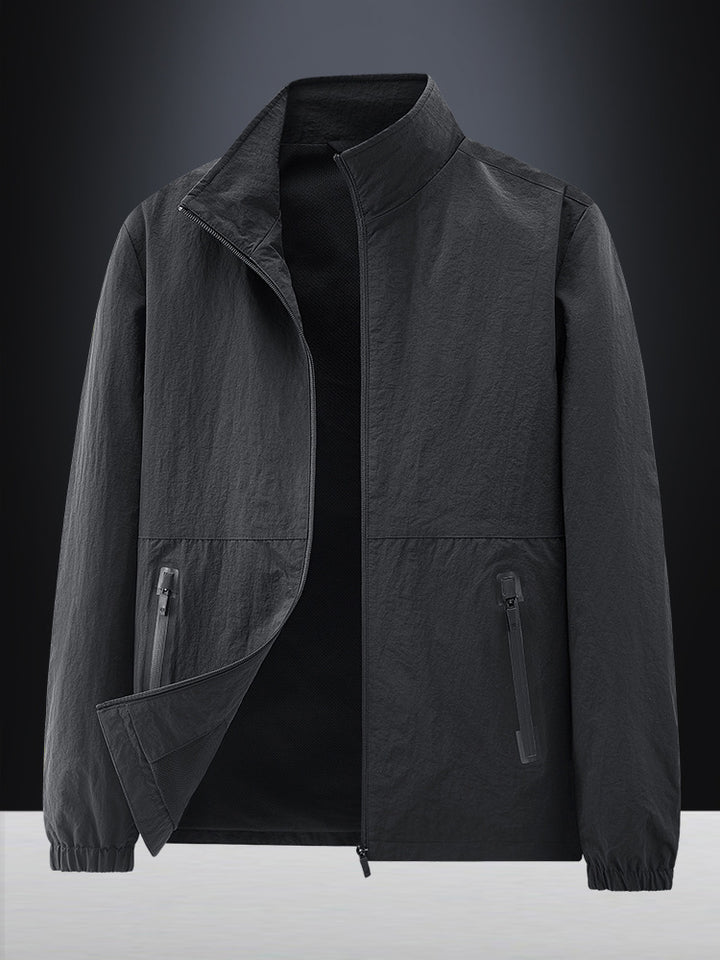 Men's Lightweight Outdoor Jacket with High Collar Mune Fashion