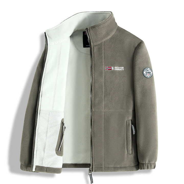 Men's fleece jacket with high collar Mune Fashion