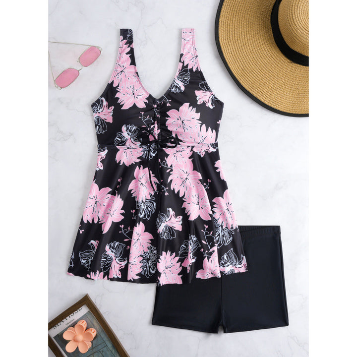 Women's swimsuit with floral design and side tie Mune Fashion