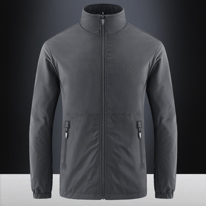 Men's softshell jacket with high stand-up collar and water-repellent surface Mune Fashion