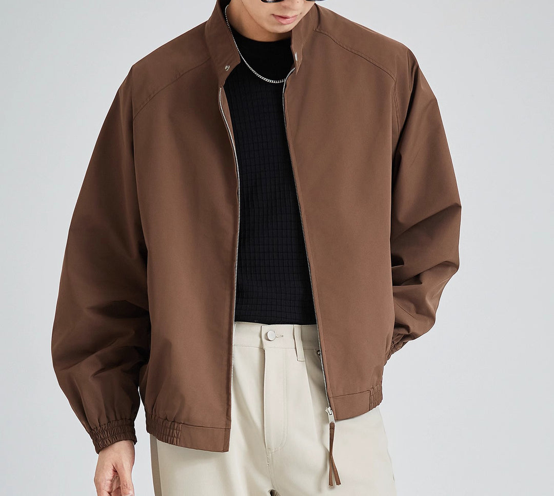 Men's lightweight oversized bomber jacket with stand-up collar and elastic cuffs Mune Fashion