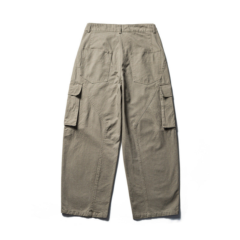 Men's Loose Cargo Pants made of Cotton Blend with Large Flap Pockets and Relaxed Fit Mune Fashion