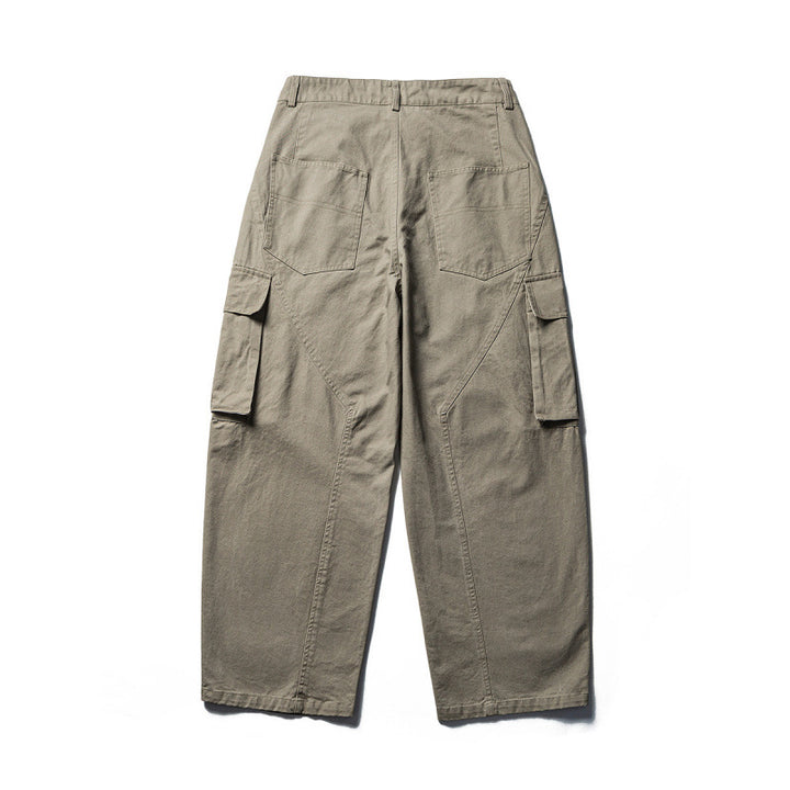 Men's Loose Cargo Pants made of Cotton Blend with Large Flap Pockets and Relaxed Fit Mune Fashion