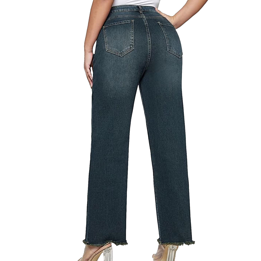 Women Nan wide ankle-length jeans with high waistband and raw hem Mune Fashion