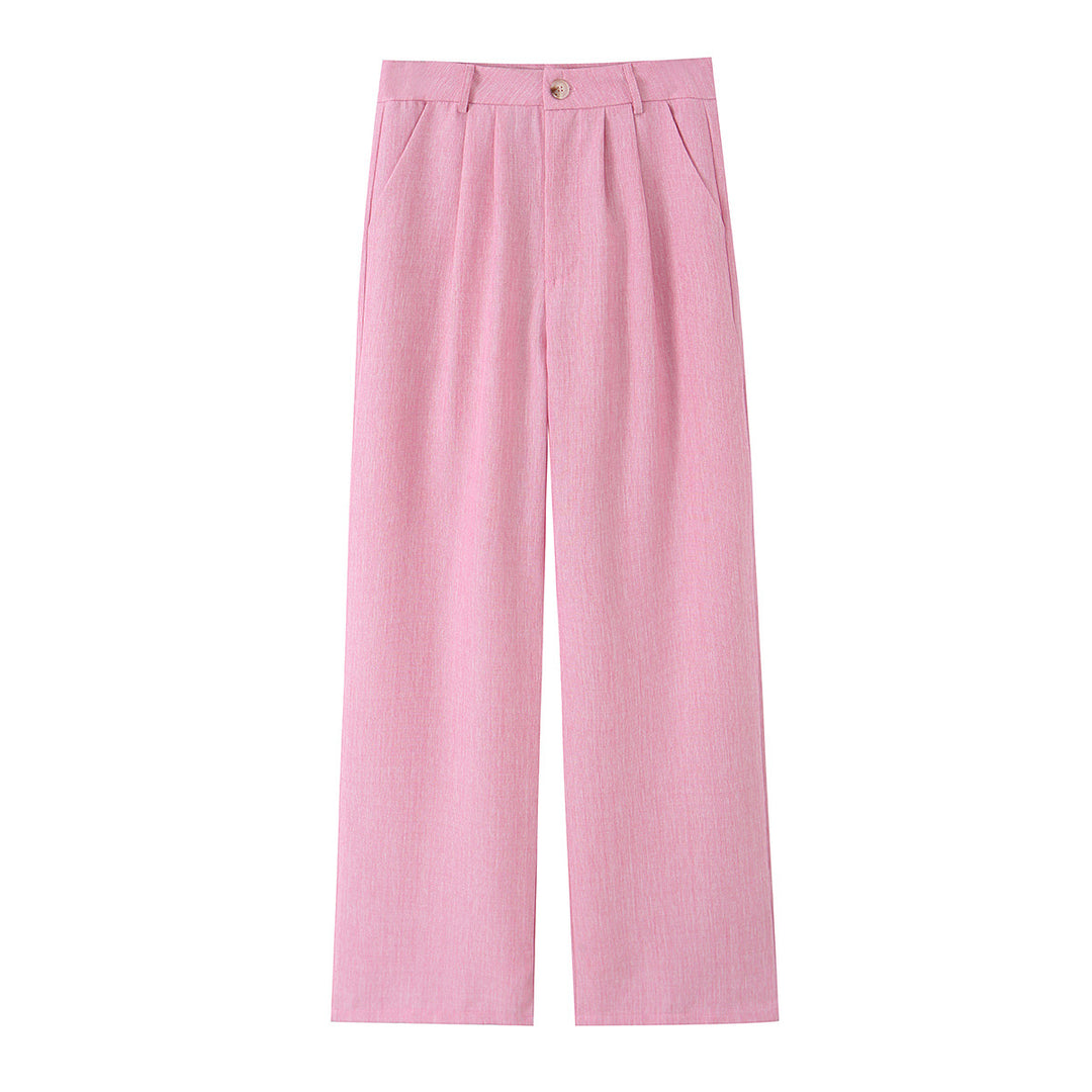 Women Two-Piece Short Blazer and High-Waisted Wide-Leg Pants Set Mune Fashion