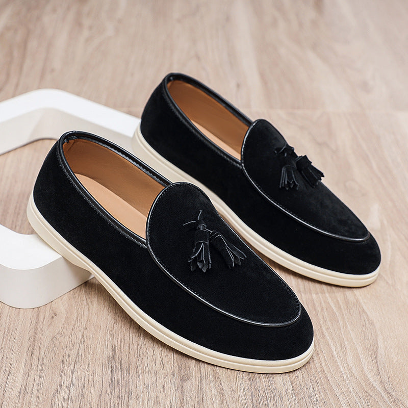 Men's Elegant Moccasins Made of Suede