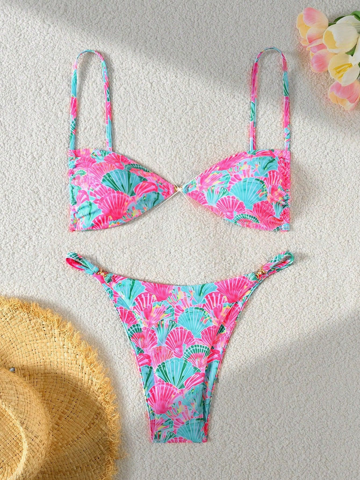 Women Leopard Print Bikini Set with Adjustable Straps Mune Fashion