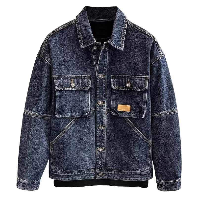 Men's Denim Jacket with Practical Pockets Mune Fashion