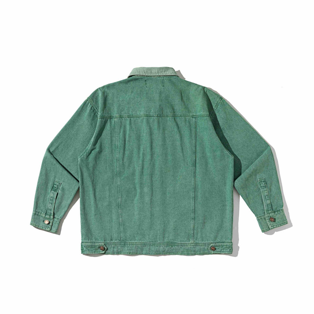 Men's Denim Workwear Blouson Jacket with Full Zip and Zip Chest Pocket Mune Fashion