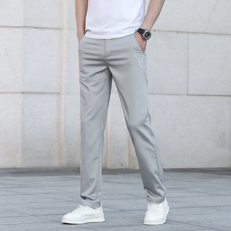Men's Slim Stretch Chino Pants in Business Casual Look Mune Fashion