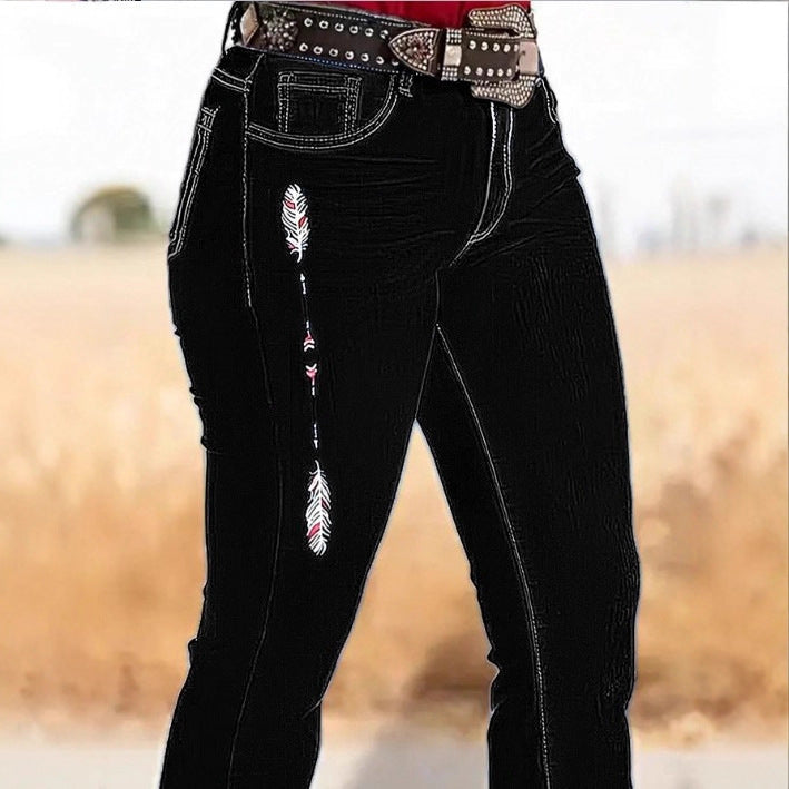 Women's high-waisted bootcut jeans in Western style with sculpting fit Mune Fashion