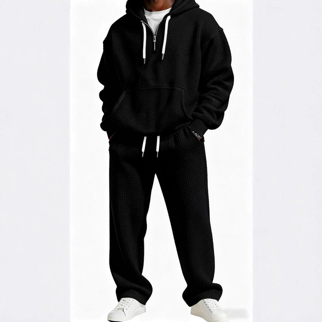 Men's trendy hoodie with practical zipper and comfortable jogging pants Mune Fashion