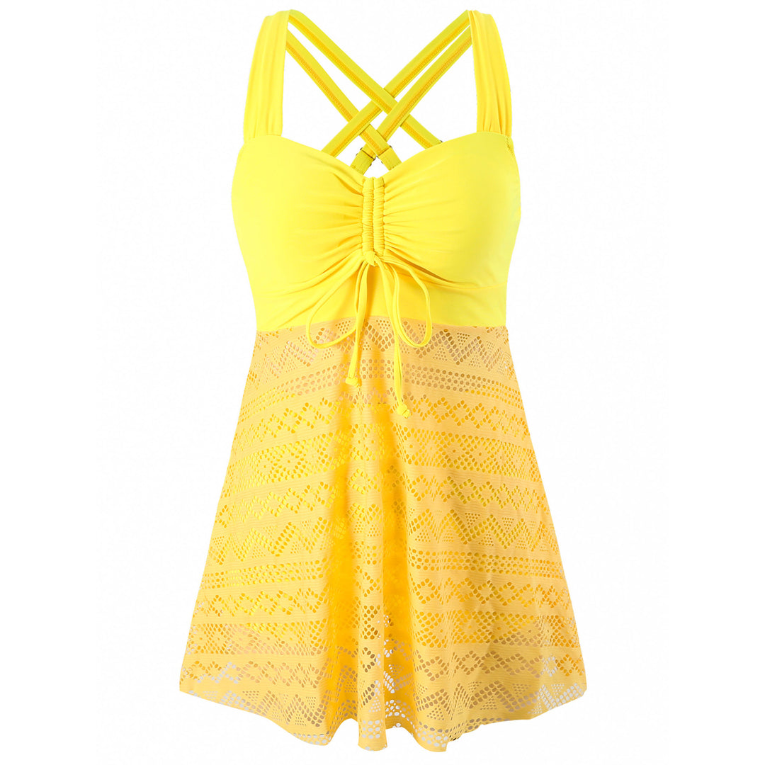Women's swimming dress with sophisticated back design and very elastic fabric quality Mune Fashion