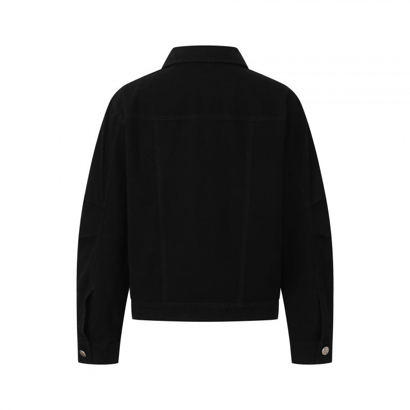 Unisex Boxy Denim Jacket in Worker Look with Metal Button Placket and Chest Pockets Mune Fashion