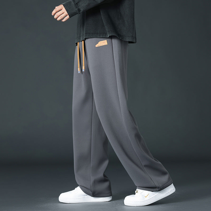 Men's sporty casual pants with wide cut