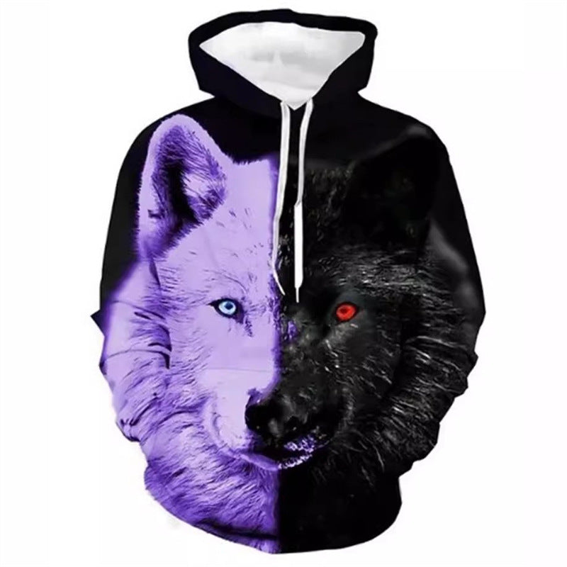 Women Creative Hoodie with Unique Wolf Motif Mune Fashion