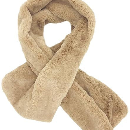 Ladies Luxurious Faux Fur Stole with Pocket Slot and Soft Thermal Lining Mune Fashion