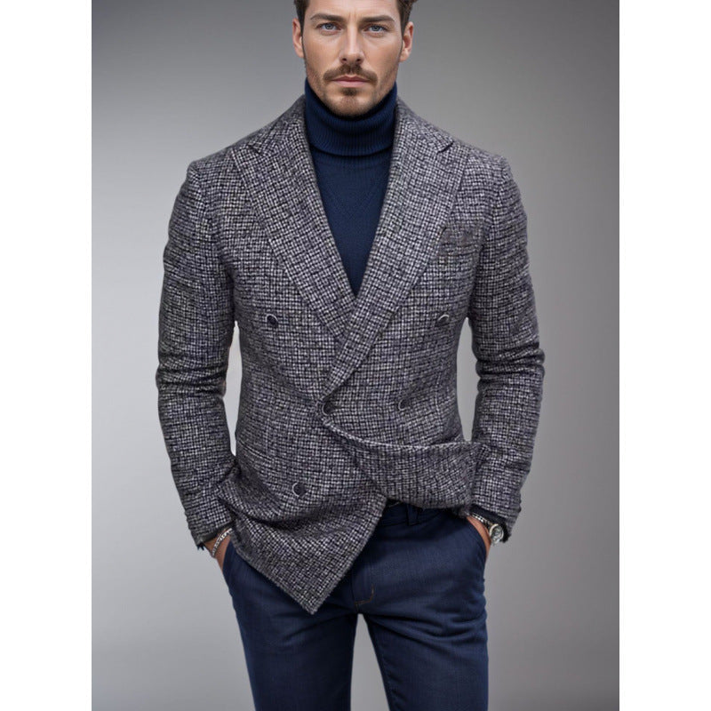 Men's Elegant Double-Breasted Blazer Mune