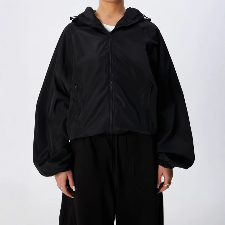 Men's sporty outdoor jacket with hood