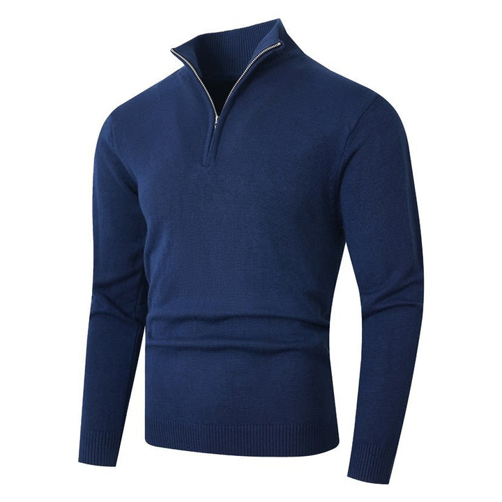Men's sweater with half zipper and fine merino mix Mune Fashion