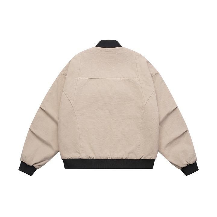 Unisex Lightly quilted oversized bomber jacket with ribbed collar and diagonally inserted pockets Mune Fashion
