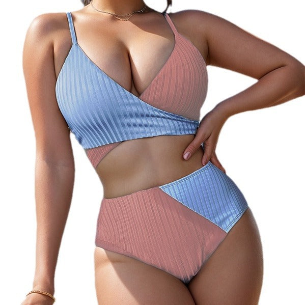 Women's patterned wrap bikini with high-cut waistband Mune Fashion