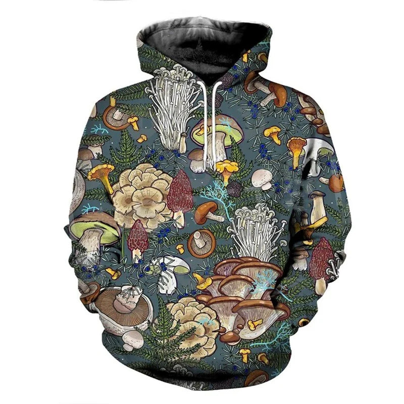 Unisex Hoodie with Creative Mushroom Design Mune Fashion