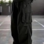 Men's Baggy Cargo Pants in Oversized Utility Style with Elastic Waistband & Multiple Pockets Mune Fashion