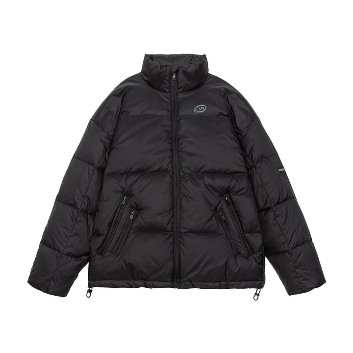 Men's Padded Short Parka with High Stand Collar, Zipper Pockets and Drawstring Mune Fashion