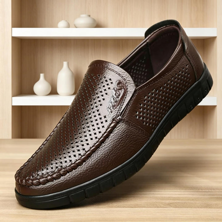 Men's Comfortable Leather Slippers Mune Fashion