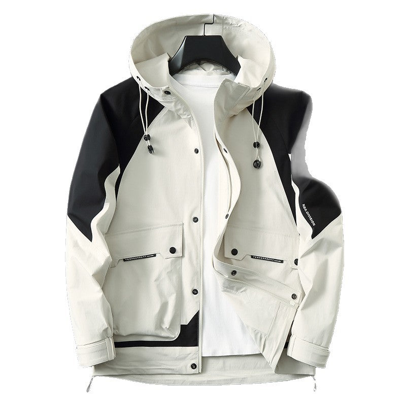 Men's Technical Parka Jacket in Utility Style with Hood, wind and water-repellent shell Mune Fashion